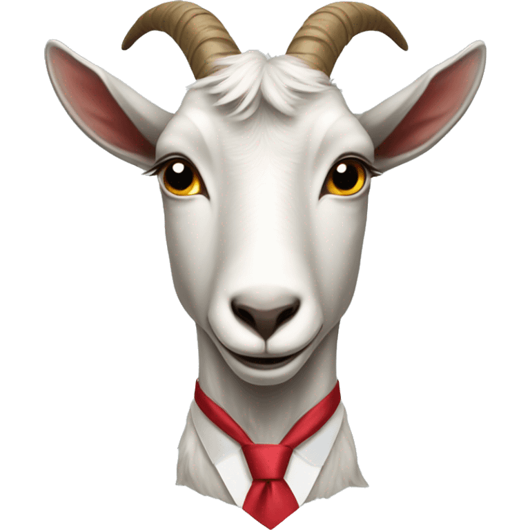 Goat wearing a tie emoji