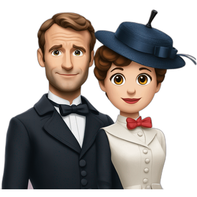 mary poppins and emmanuel macron emoji