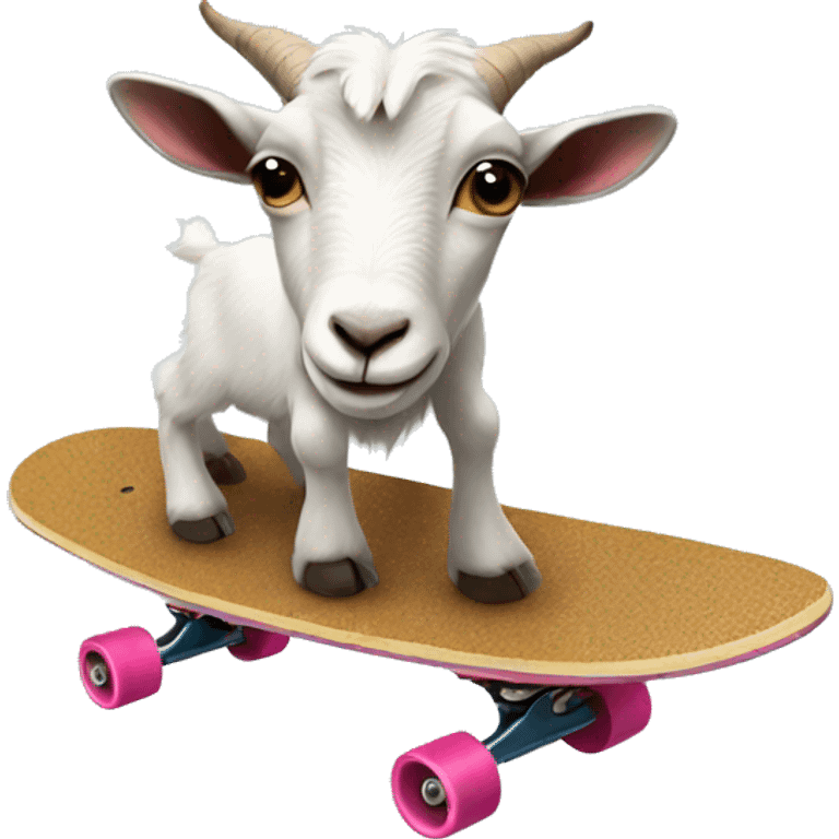 Goat on a skateboard  emoji