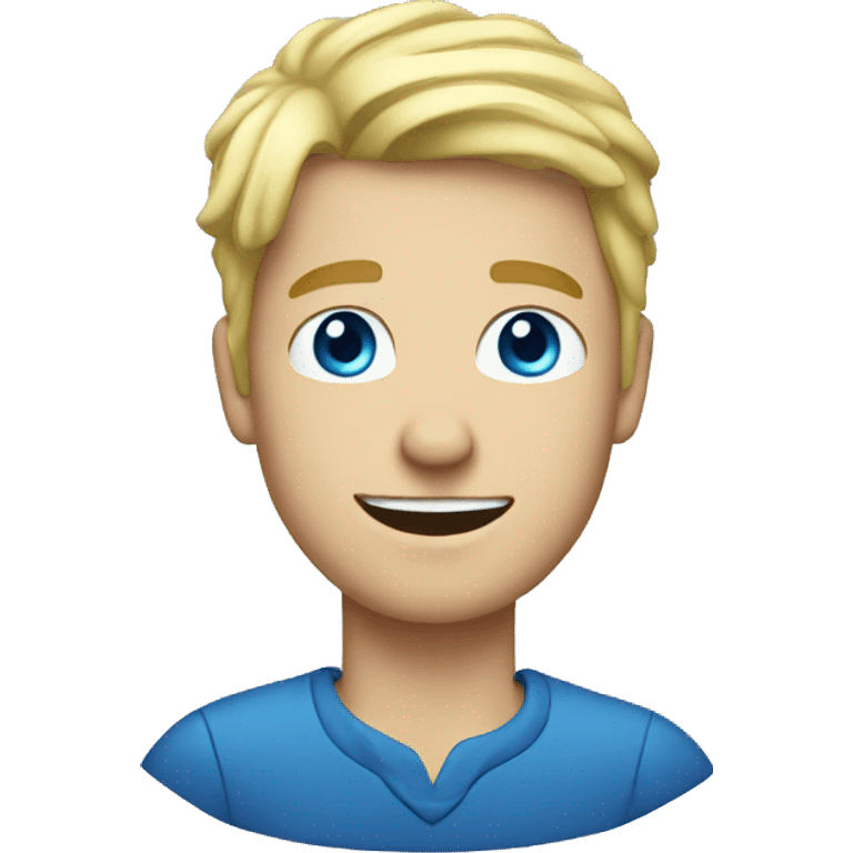 A Blond guy with blue eyes at Christmas  emoji