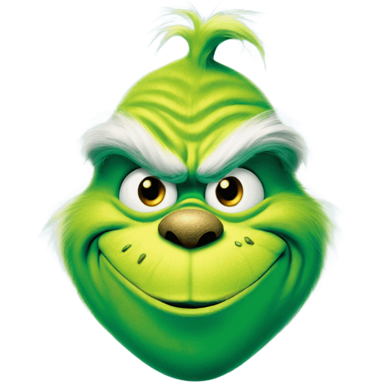 The grinch but blue with a grin on his face  emoji