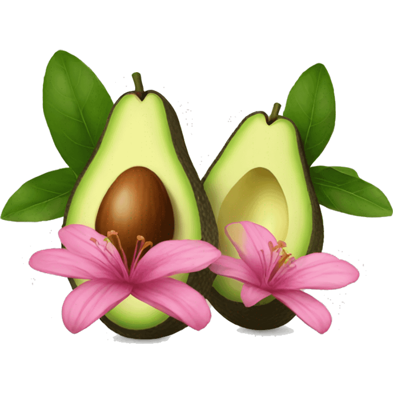 Flower avocado emoji