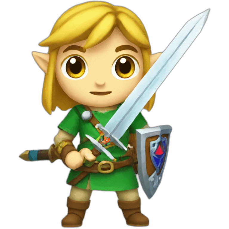 Zelda with sword emoji