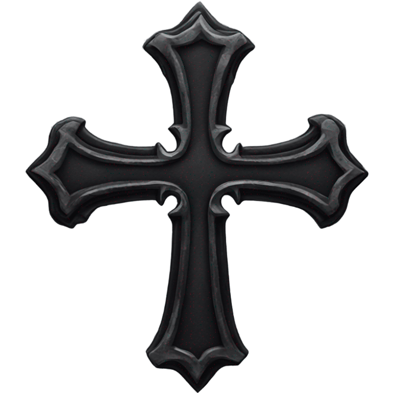 black goth cross  emoji