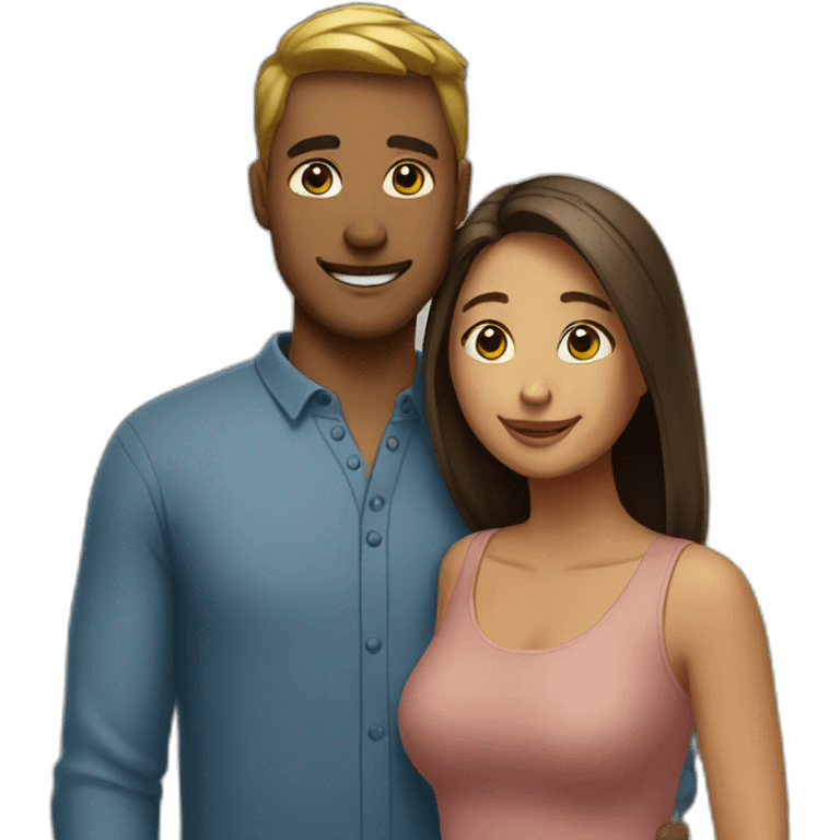 a couple infront of a house emoji