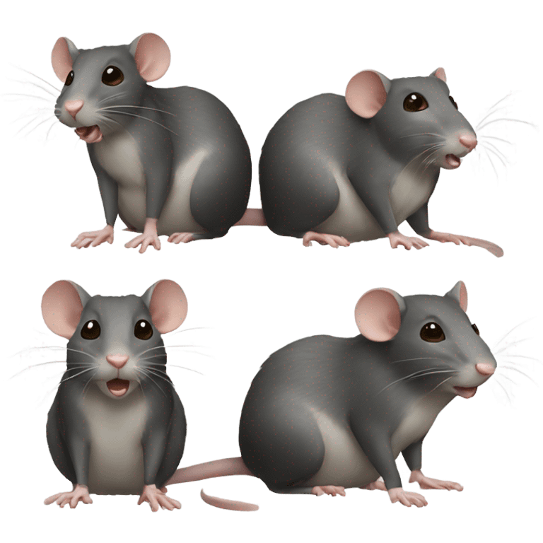 Three rats emoji