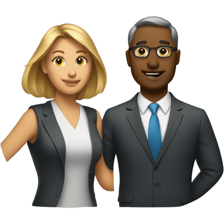 two investors man and woman emoji