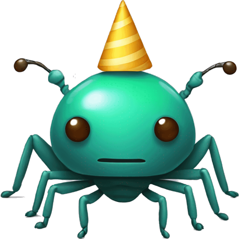 Bug with a party hat emoji