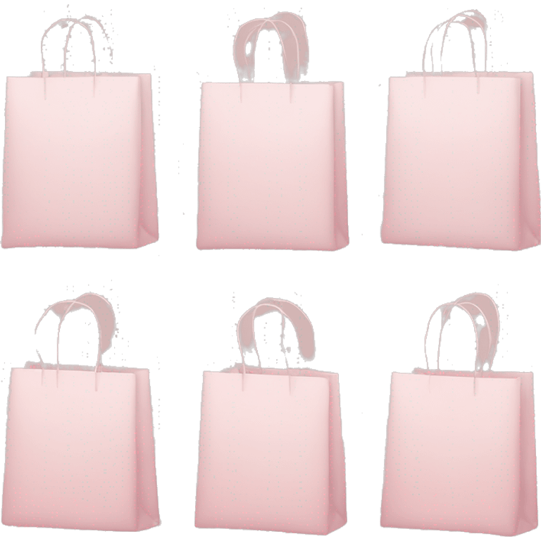 3, different shades of Pale Pink, shopping bags emoji