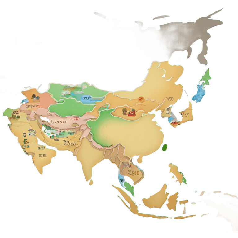 Asia map earth emoji