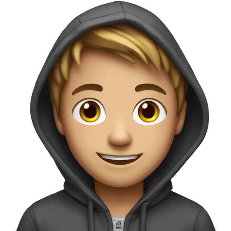 smiling boy in hoodie emoji