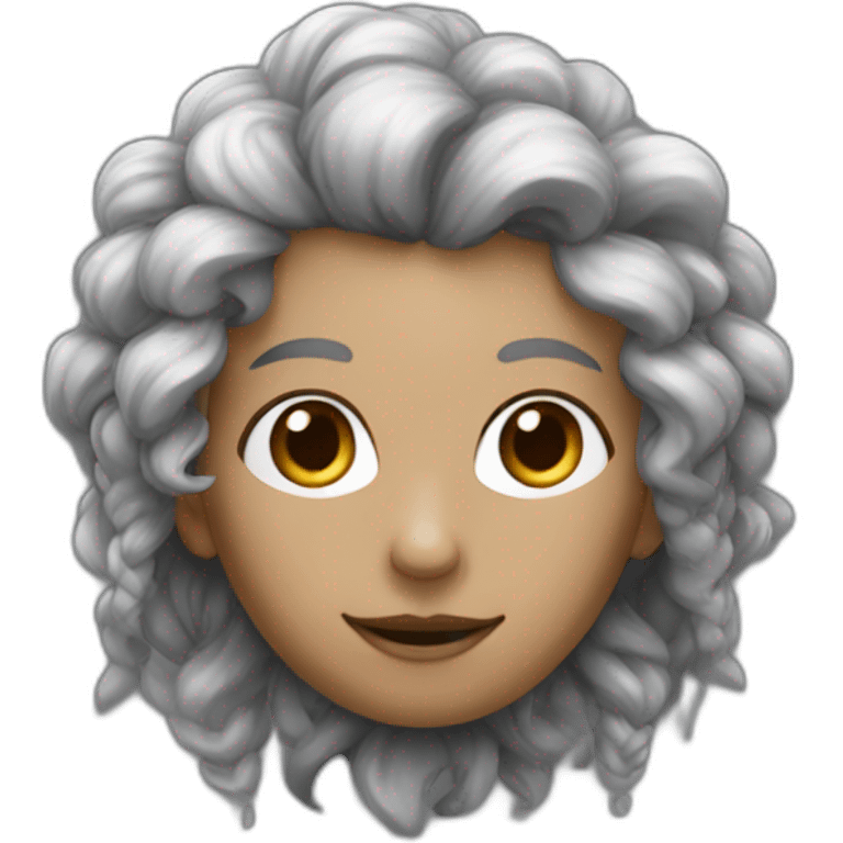 Elfe noir avec les cheveux bouclés emoji