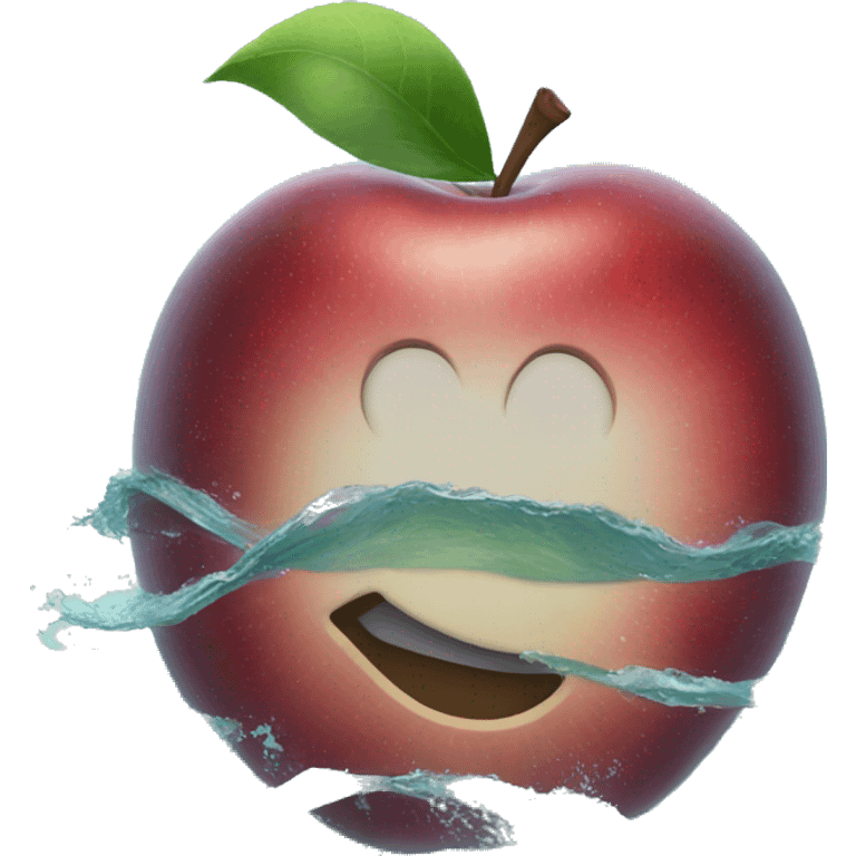 Apple in the ocean emoji