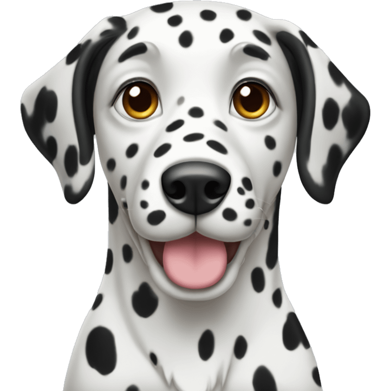 Long hair Dalmatian  emoji