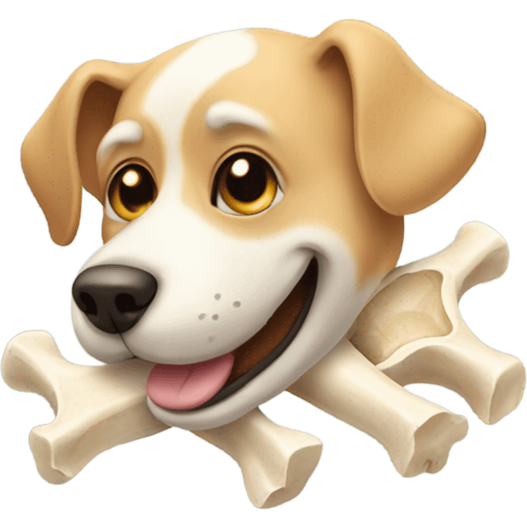 Dog with bone emoji