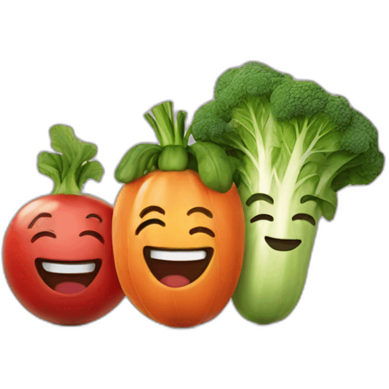 Vegetables are Laughing emoji