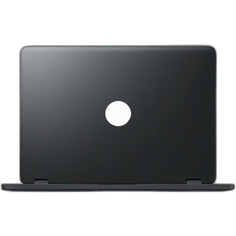 Back of a black pc laptop emoji