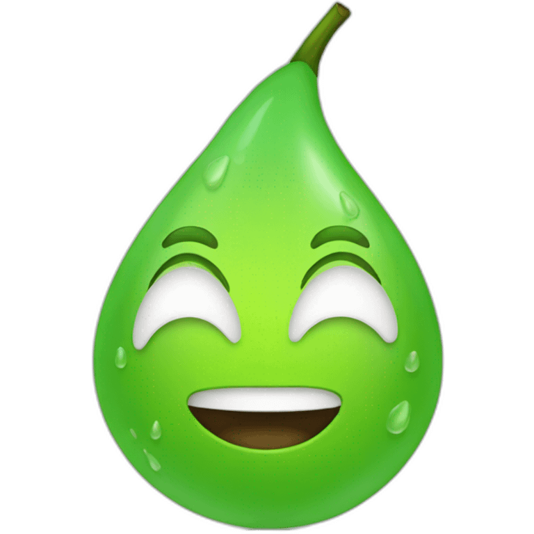 limegreen-waterdrop-with-mouth emoji