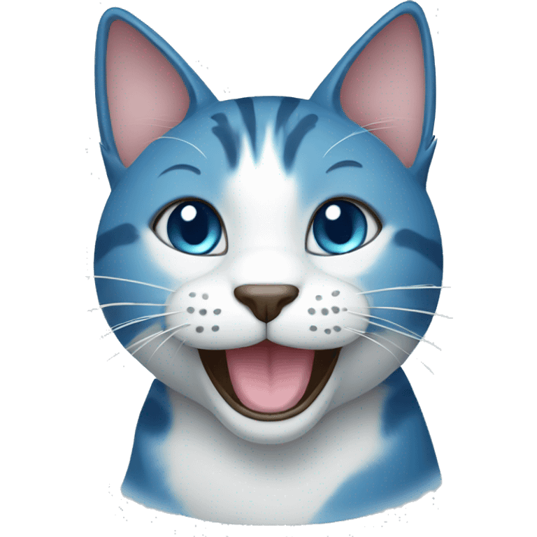 BLUE SMILING CAT emoji