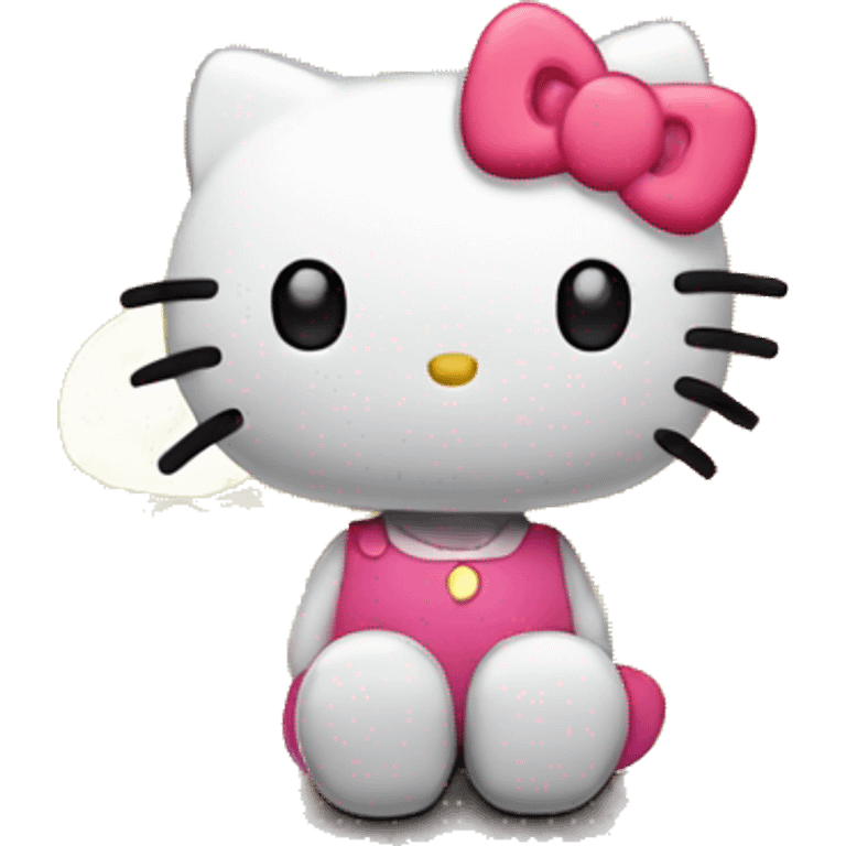 Hello kitty with looking at the sunset emoji