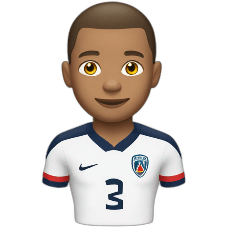 Mbappe avec un visage de singe emoji