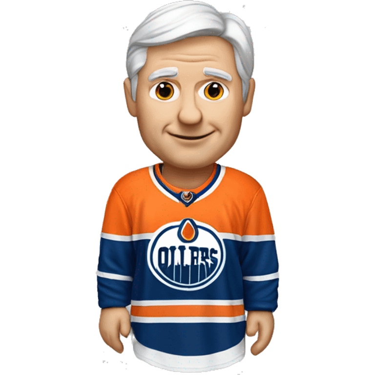 Edmonton oilers jersey on older white male emoji