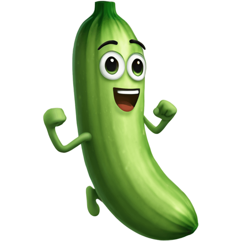 fit cucumber sprinting fast emoji