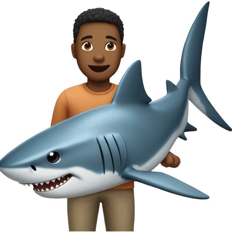 shark with human emoji