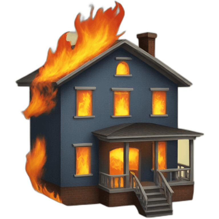 burning house emoji