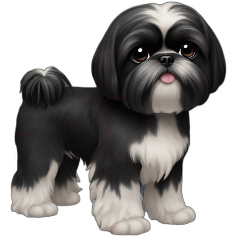 black on black shih tzu emoji