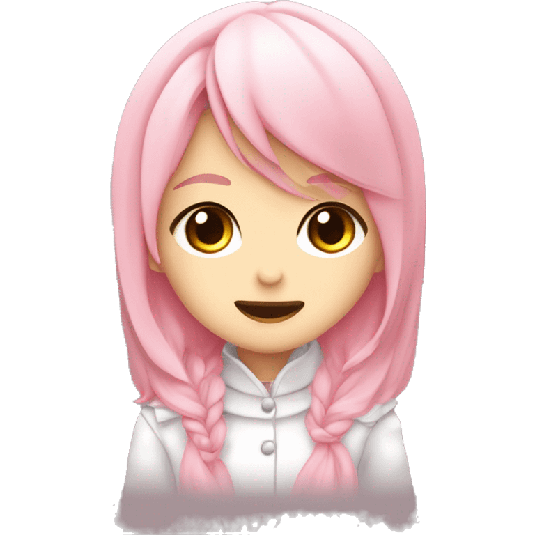 chibi Rehkitzkopf, große Augen, rosa Wangen, süße Gesichtszüge, detailliert, Anime-Stil, --ar 16:9 emoji