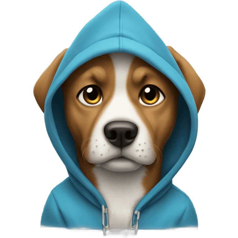 Dog wearing hoodie  emoji