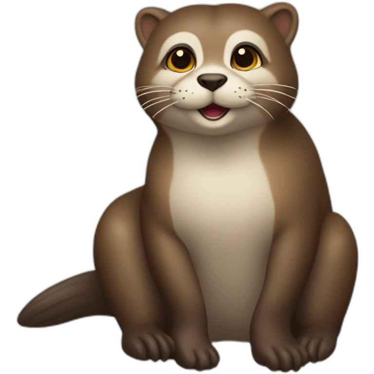 Chat sur une loutre emoji