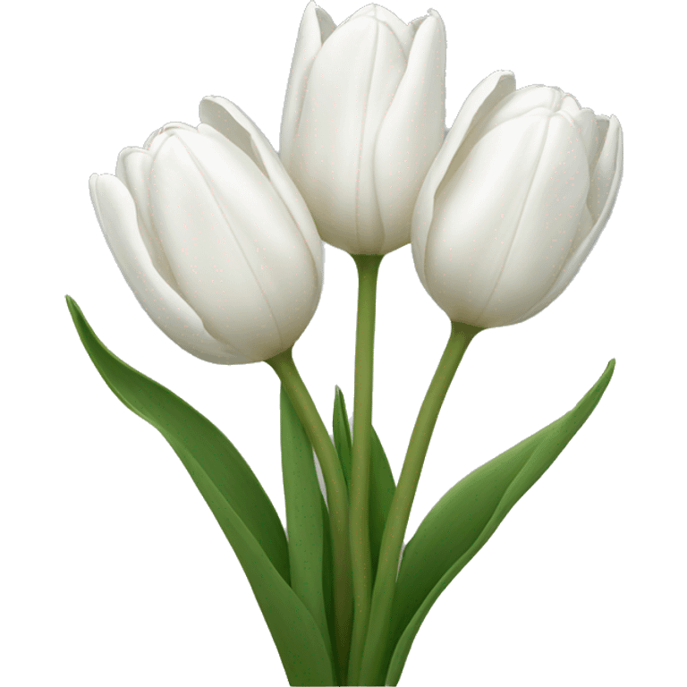 white tulips emoji