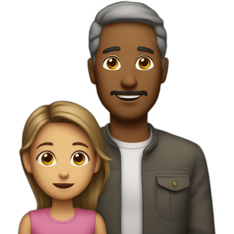 father and daughter  emoji