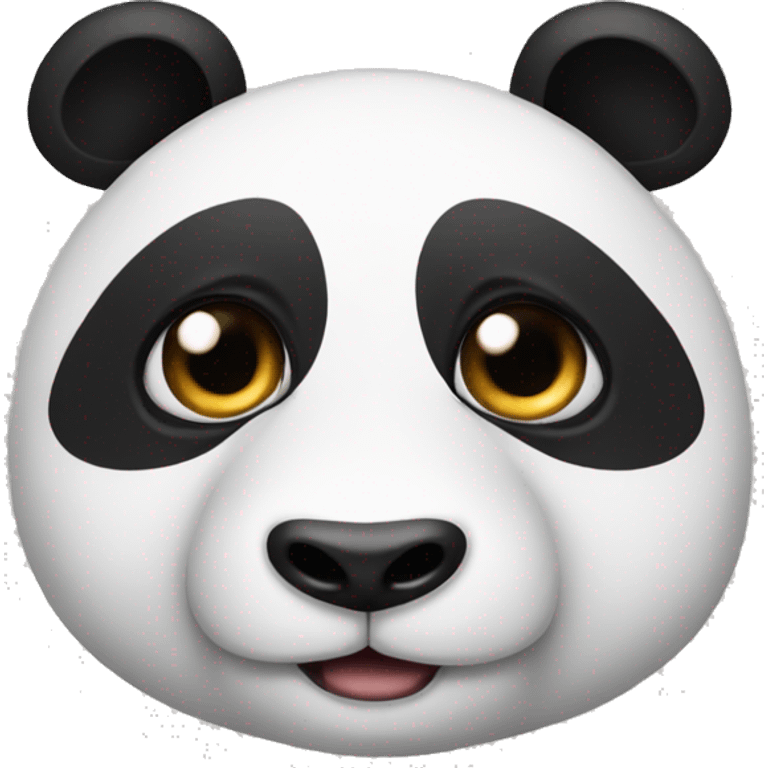 Panda with rabbit eyes emoji