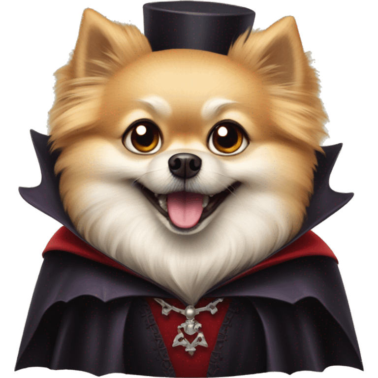 Pomeranian Count Dracula emoji