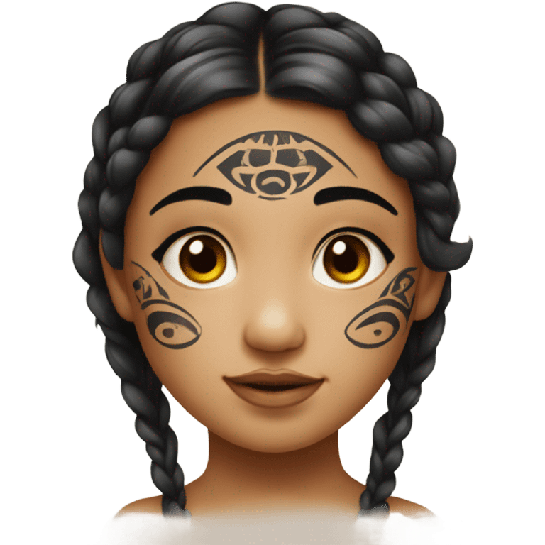 Girl with moko kauae emoji