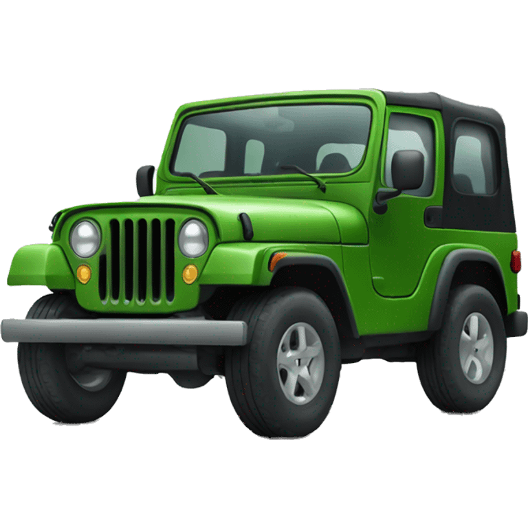 Green jeep emoji