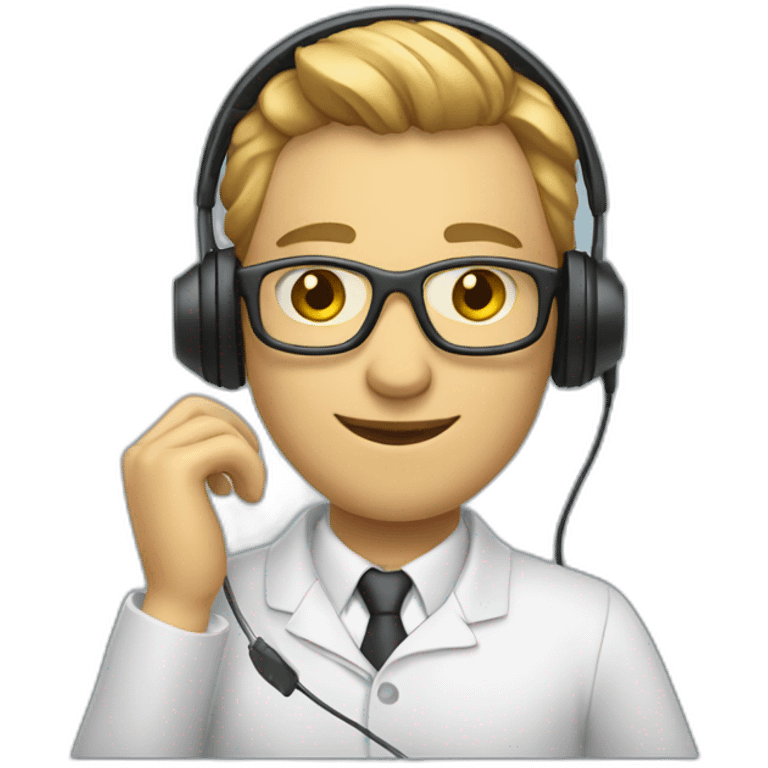 it specialist with pc and heafphones emoji