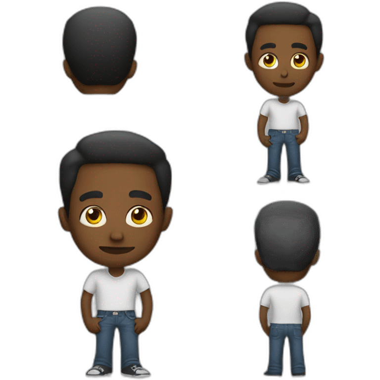 black man shrugging emoji