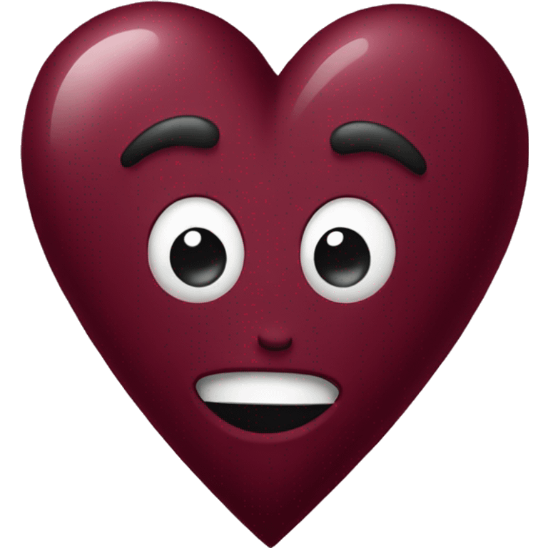 Burgundy heart  emoji