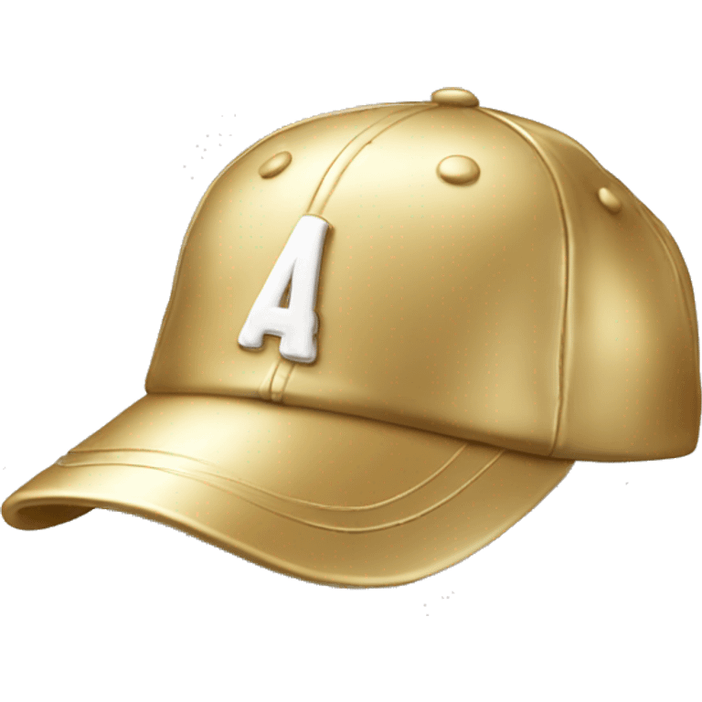 a shiny gold baseball cap emoji