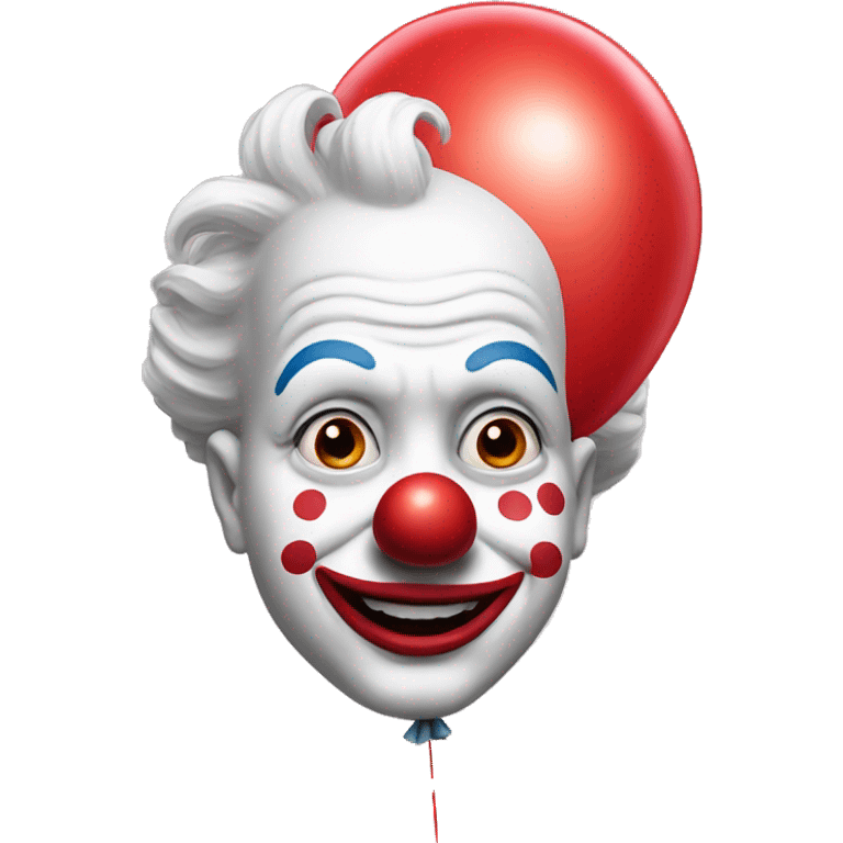 Clown with red balloon  emoji