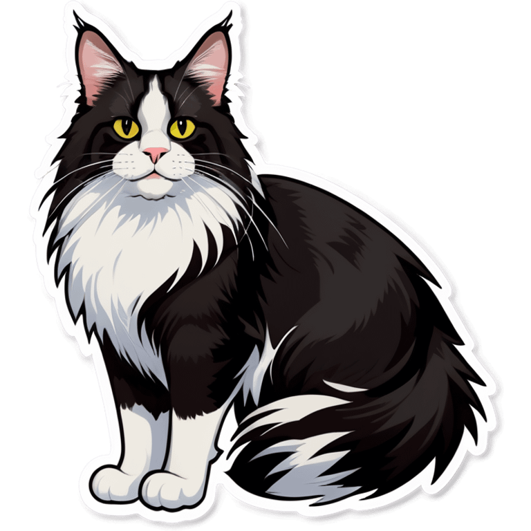 Tuxedo Maine Coon emoji