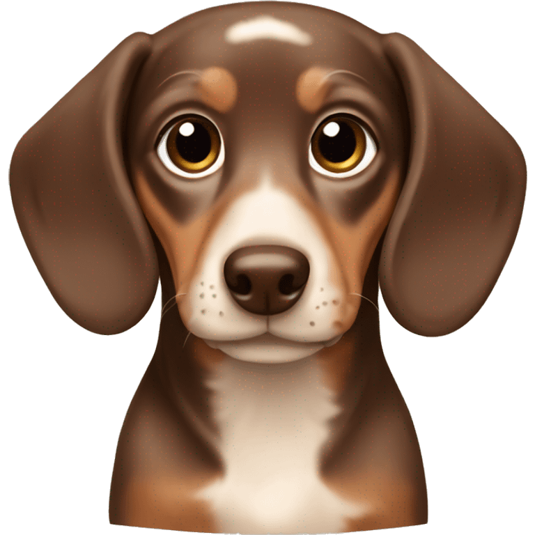 brown and cream dachshund puppy emoji