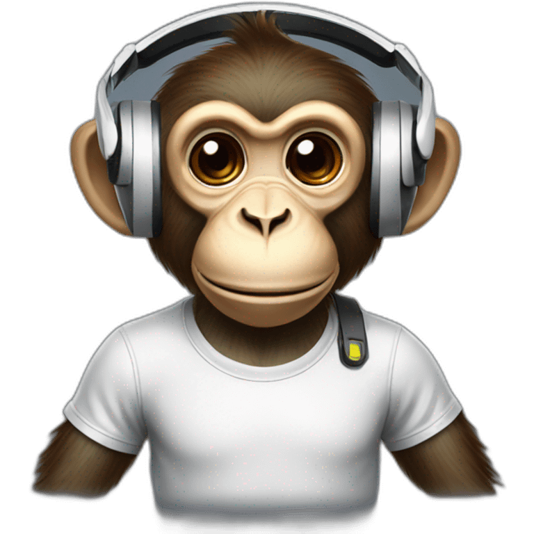 Gamer monkey with vr headset emoji