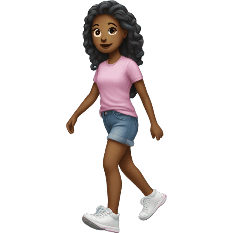 girl moonwalking emoji