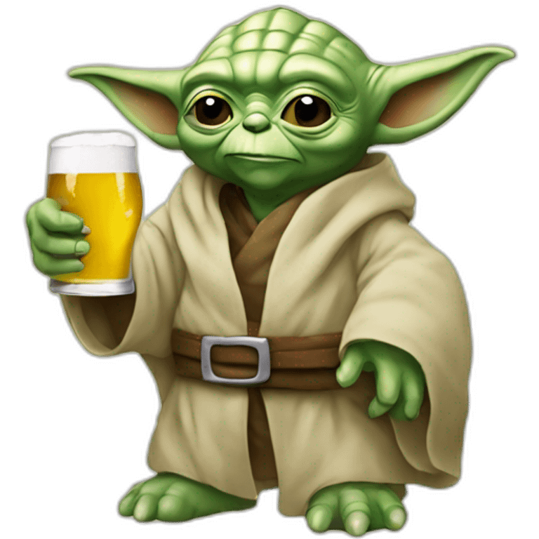 yoda tomando cerveza emoji