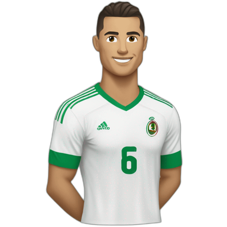 Ronaldo avec un drapeau de l'algerie emoji